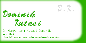 dominik kutasi business card